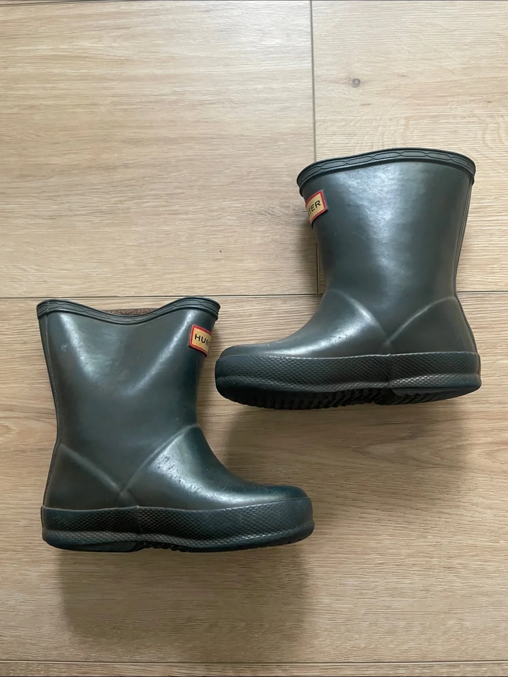Hunter Baby Black Short Rain Boots, Size 5, Boy or Girl